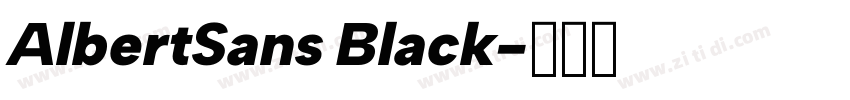 AlbertSans Black字体转换